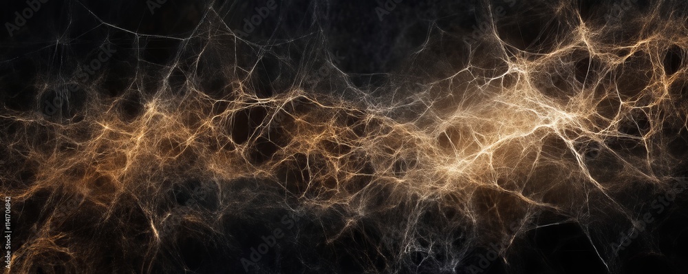 Aufkleber intricate web-like neural network fractal pattern