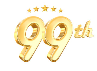 99th Anniversary Gold Number