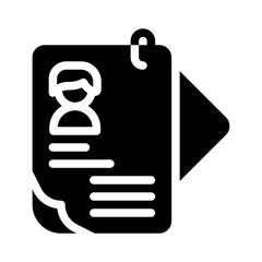 Paperclip glyph icon