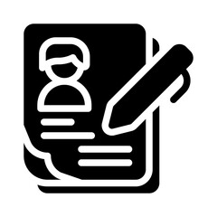 Pen glyph icon