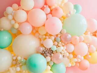 Dreamy Pastel Balloon Garland Delightful Party Decorations