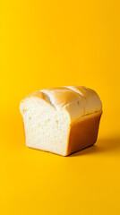 Minimal still life of golden bread