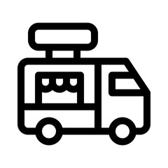 food truck line icon