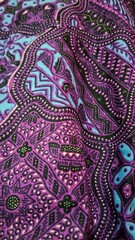 Batik of Indonesia. Batik Javanese with details motif. Batik is a blend of art and culture. With various motif of animals, humans, geometrics, and worn for religious, traditional and official occasion