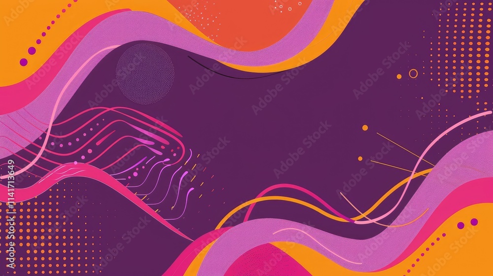 Aufkleber abstract colorful design with flowing shapes and patterns for creative projects.