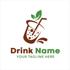 Drink cup vector logo, change the name, just use it