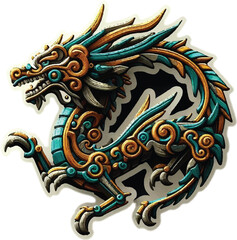 Vector dragon logo design