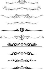 vector frames black on a white background, dividers