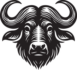 Fototapeta premium Vector silhouette cow logo design art