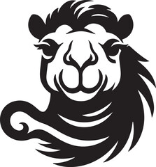 Vector silhouette camel logo art design