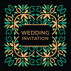 Elegant Floral Wedding Invitation Template Vector Design features beautiful floral elements and romantic style. Perfect for brides and grooms looking for a modern and sophisticated wedding invitation.
