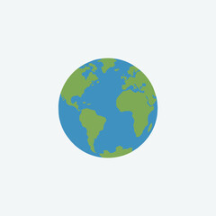 Planet Earth icon Earth day flat symbol