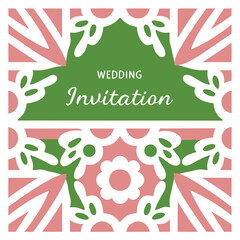 Elegant Floral Wedding Invitation Template Vector Design features beautiful floral elements and romantic style. Perfect for brides and grooms looking for a modern and sophisticated wedding invitation.