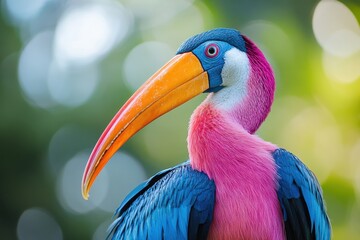 Fototapeta premium A Beautiful Colorful Bird with a Long Beak Perfect for Nature Lovers and Birdwatching Enthusiasts