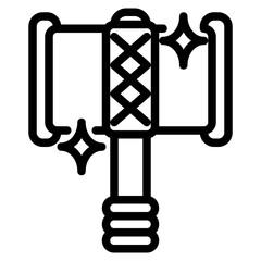 Hammer outline style icon