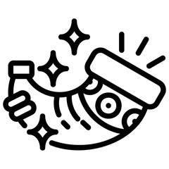 Horn outline style icon