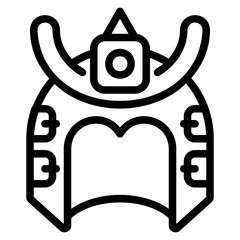 Helmet war outline style icon
