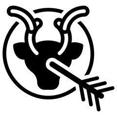Hunt black glyph style icon