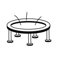 Get this amazing icon of trampoline in modern style