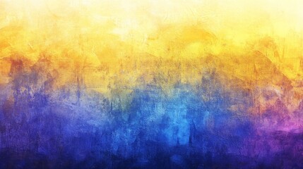 Obraz premium Yellow Purple Blue Gradient Abstract Painting, Colorful Texture Art Print
