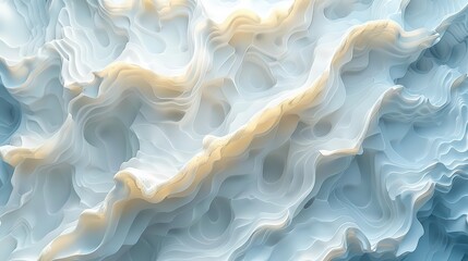 Obraz premium Abstract White Paper Wave Curve Background with Smooth Flowing Design and Gradient Style for Modern Digital Aesthetics