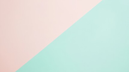 Pink and Mint Green Split Background, Pastel Abstract Art, Soft Colors, Modern Minimalist Design