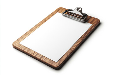 Clipboard with multiple colorful sticky notes attached, placed on a wooden desk with a blurred office background.