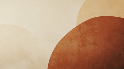 Abstract Earth Tones, Brown Beige Shapes, Minimalist Art Print, Neutral Wall Decor