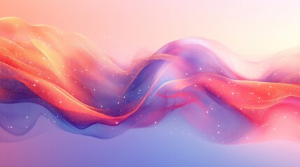 Abstract Pink Gold Glittering Wave Design