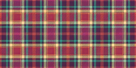 Vibrant Plaid Pattern in Autumnal Hues, Ideal for Textile Designs and Backgrounds
