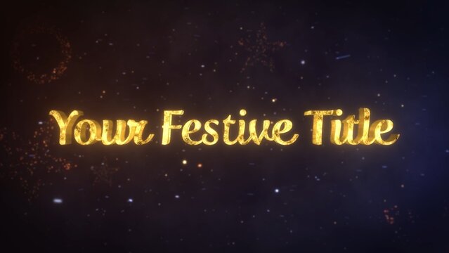 Magical Christmas Glitter Particles Shiny Text & Title Intro