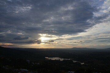 Obraz premium sunset in the mountains