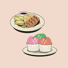 Indonesian Food Illustration