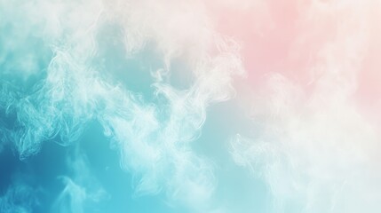 Fototapeta premium Dreamy Blue Pink Cloud Abstract Gradient, Soft Pastel Smoke Art