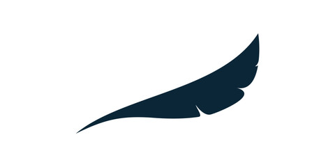 Feather Icon Vector Design. Black Quill Icon