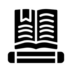 textbook glyph icon