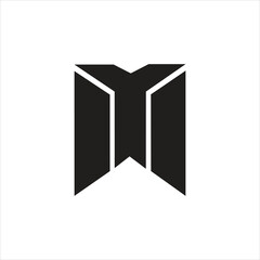 Letter My or Ym  initial unique and stylish branding business logo design
