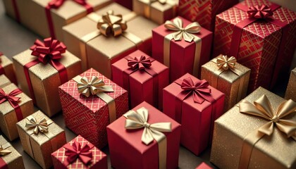 Elegant Christmas Gift Pyramid Display