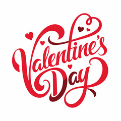 Happy Valentine's Day Typography Design For T Shirt