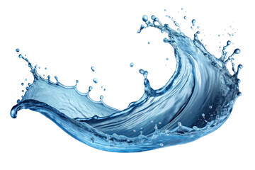 Water Splash in Wave Shape Isolated on Transparent Background
