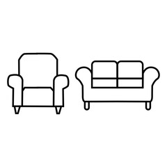 aesthetic chair vector icon