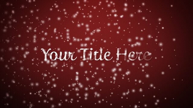 Cozy Christmas Title Intro With Snow Particles