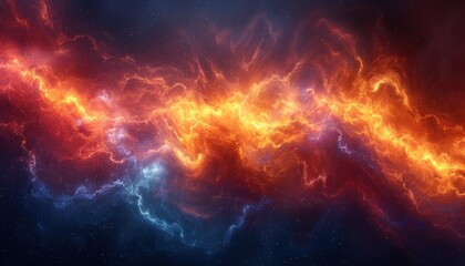 Fototapeta premium Abstract Fire and Ice Cosmic Art