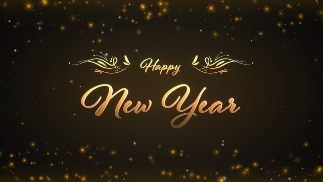 Classy Happy New Year Celebration with Glitter Title