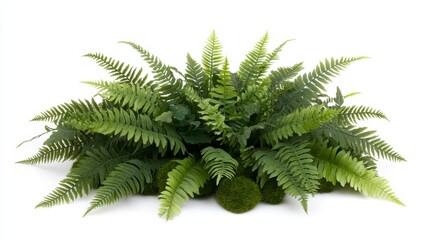 Lush green ferns create a vibrant, natural arrangement, perfect for home decor or landscaping, adding freshness and texture to any space.