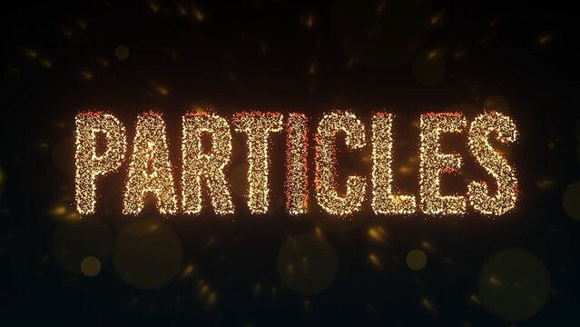 Festive Golden Particles Shiny Celebration Fireworks Title