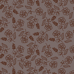 seamless pattern of flowering spring branches