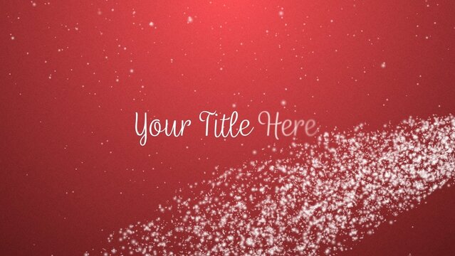 Happy Holidays Falling Snow Christmas Title Intro
