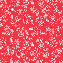 seamless pattern of flowering spring branches