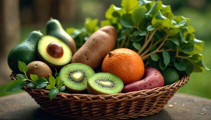 Kwanzaa Basket with Fresh Produce